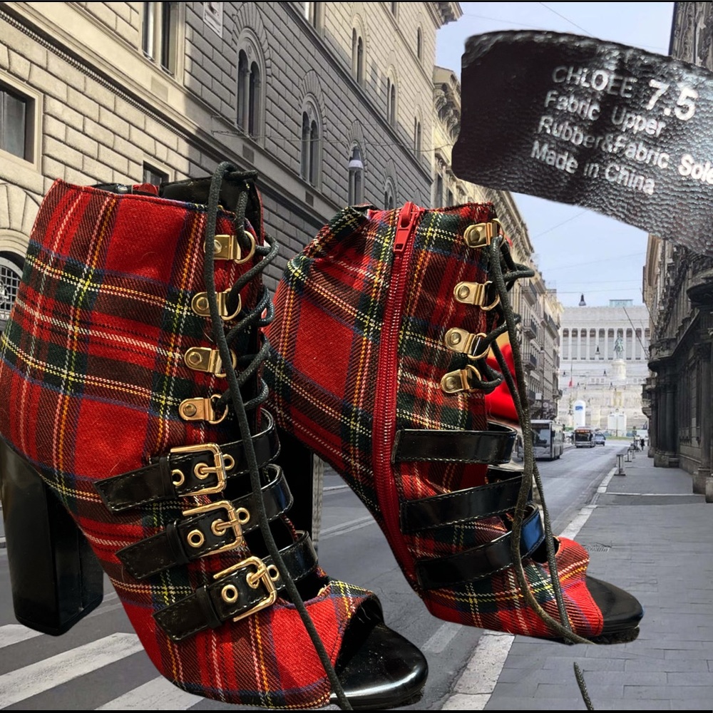 London styled block heels